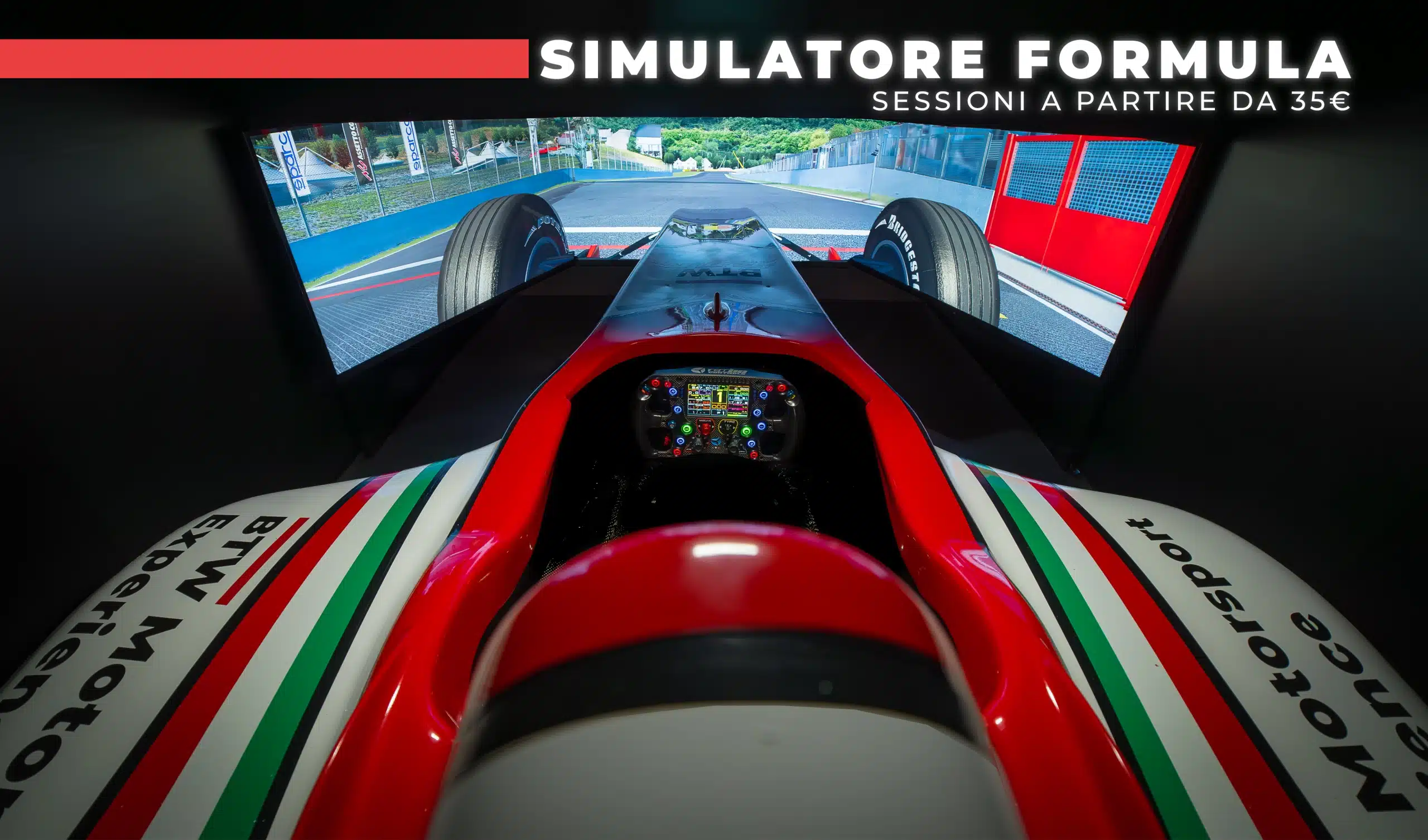 Simulatore Formula di BTW Experience Simulatore di guida Formula di BTW Experience con scocca realistica