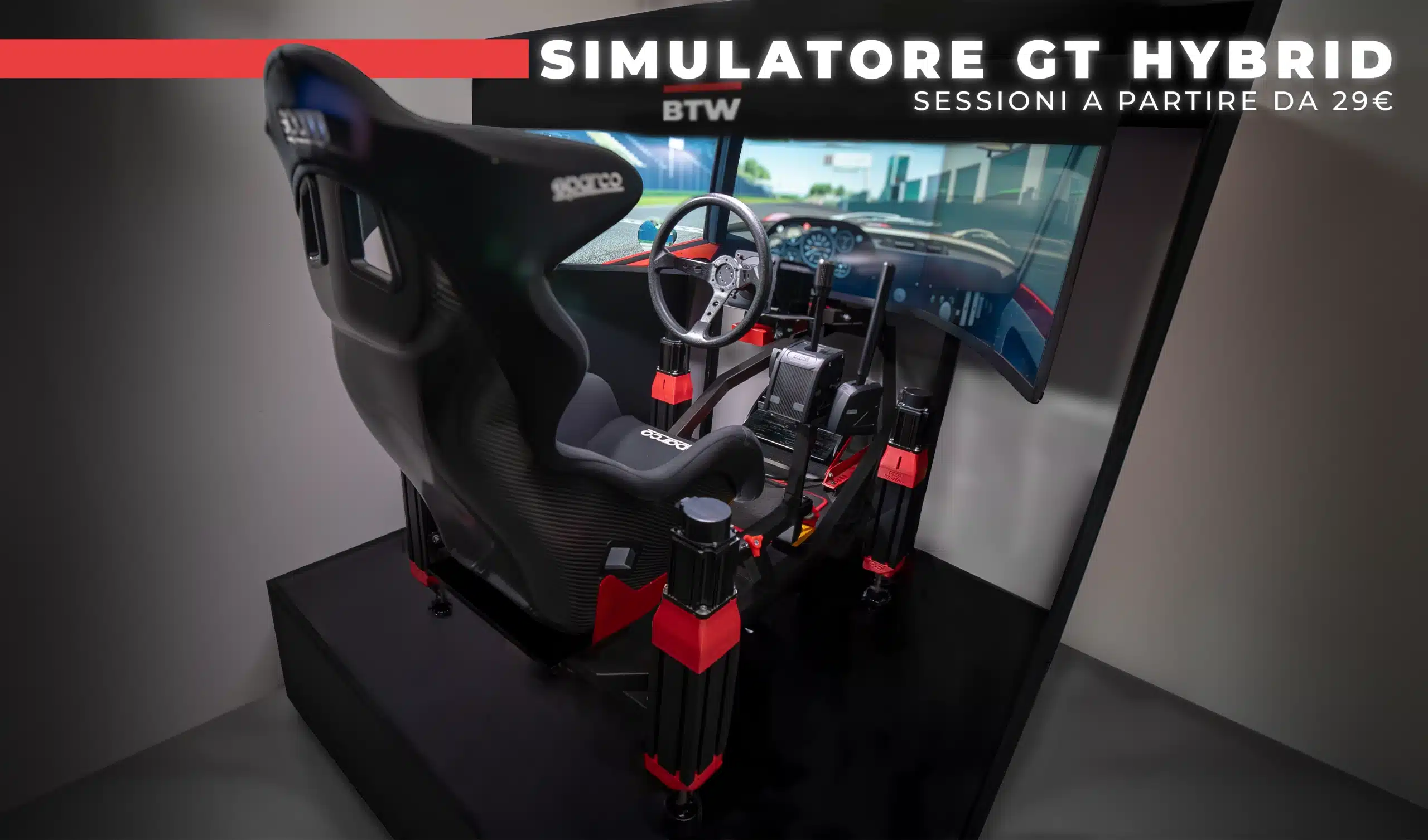 Simulatore GT Hybrid di BTW Experience Simulatore di guida GT Hybrid di BTW Experience per guida tradizionale